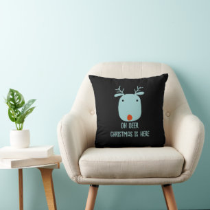 Funny Rudolph the Red Nosed Reindeer Christmas Kissen