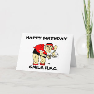 FUNNY RUGBY BIRTHDAY CARD KARTE