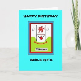 FUNNY RUGBY BIRTHDAY CARD KARTE