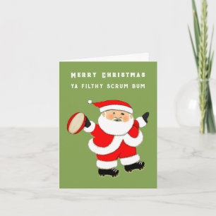 Funny Rugby Christmas Feiertagskarte