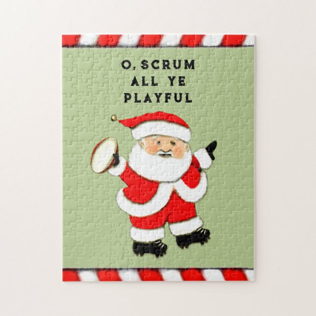Funny Rugby Holiday Gift Jigsaw Puzzle (Vertikal)
