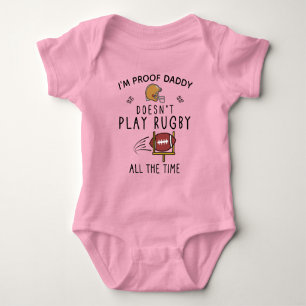 Funny Rugby Lover Vater Player Football Baby Strampler