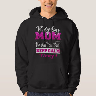 Funny Rugby Mama Behalte Calm Rugby Mother nicht Hoodie