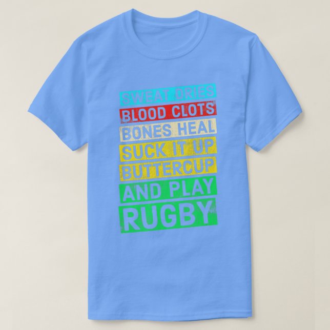 Funny Rugby Quote Play Rugby T-Shirt (Design vorne)