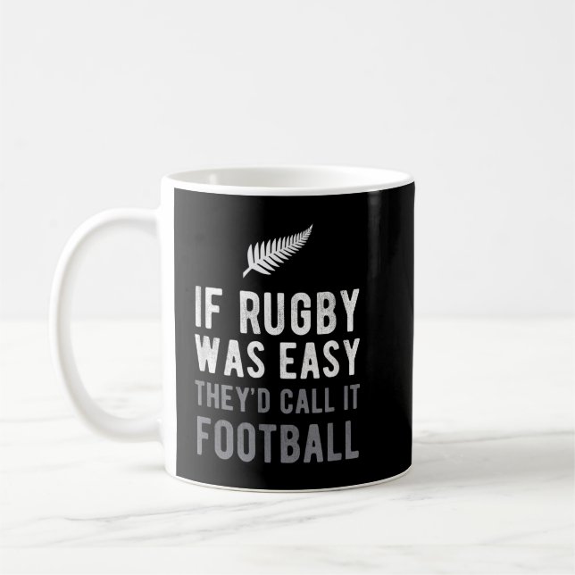 Funny Rugby Silver Fern Football Neuseeland NZ Sp Kaffeetasse (Links)