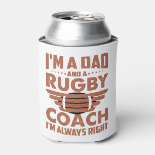 Funny Rugby Vater und Rugby Coach Dosenkühler