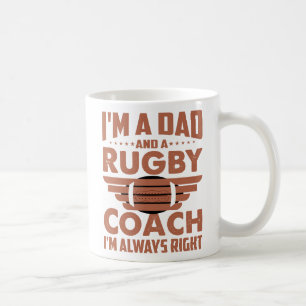 Funny Rugby Vater und Rugby Coach Kaffeetasse