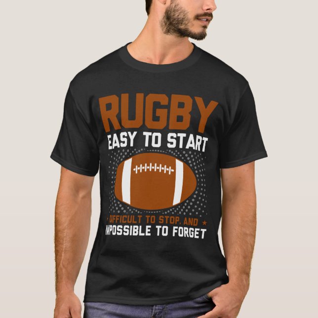 Funny Rugby Zitat T-Shirt (Vorderseite)