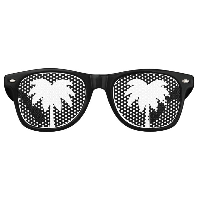 Funny-Ruhestand-Party-Schattierungen mit Palmen Partybrille (Vorderseite)