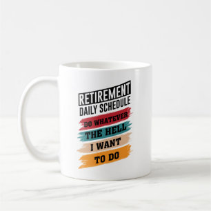 Funny Ruhestand Zeitplan Geschenke Männer Frauen Kaffeetasse