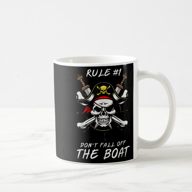 Funny Rule #1 Don't Fall Off The Boat Cruise Rate  Kaffeetasse (Rechts)