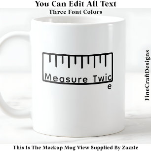 Funny Ruler / Tape For Decoupage Artist 065 Zitat Kaffeetasse