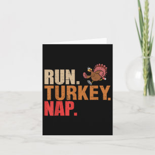 Funny Run Turkey Nickerchen Türkei Trot 2024 Ernte Karte