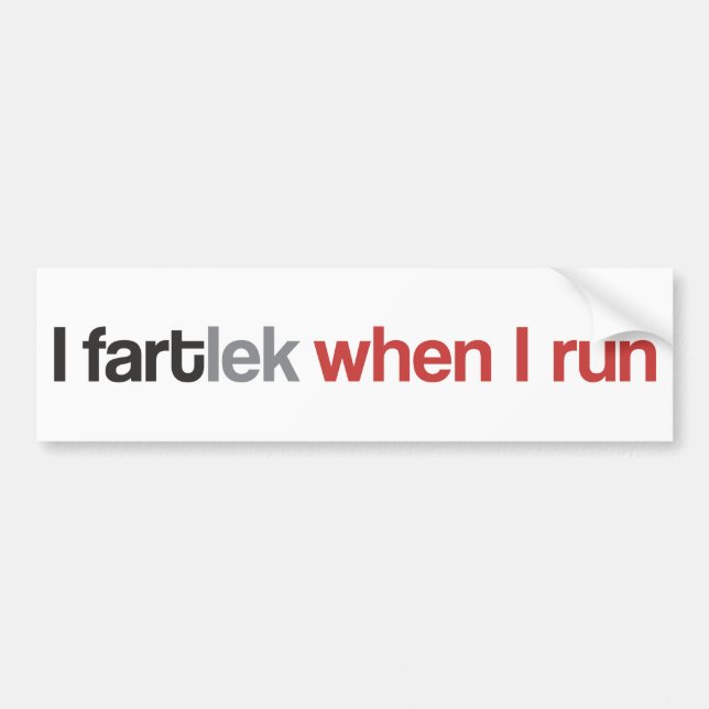 Funny Runner I FARTlek, wenn ich laufen © Autoaufk Autoaufkleber (Vorne)