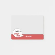 Funny Runner Personalisiert FARTlek © Post-it Note