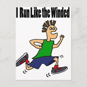 Funny Runner Typ Cartoon Postkarte