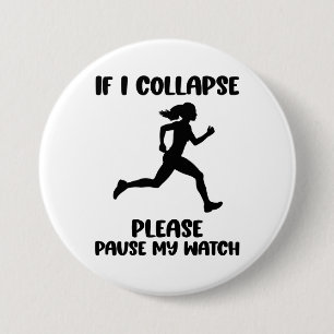 Funny Runner's Life Zitat Button