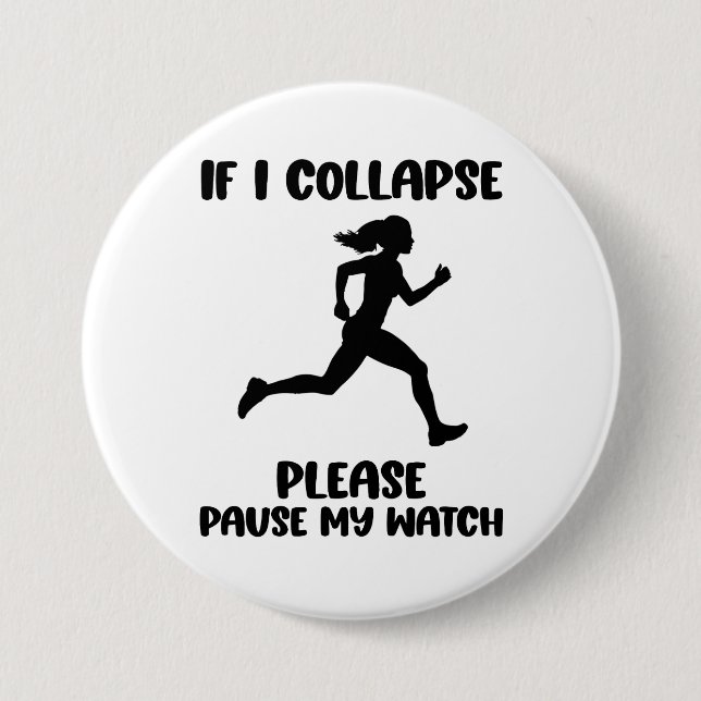 Funny Runner's Life Zitat Button (Vorderseite)