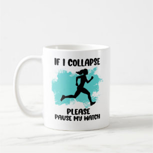 Funny Runner's Life Zitat Kaffeetasse
