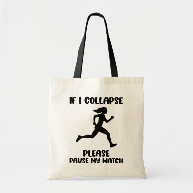 Funny Runner's Life Zitat Tragetasche (Vorne)
