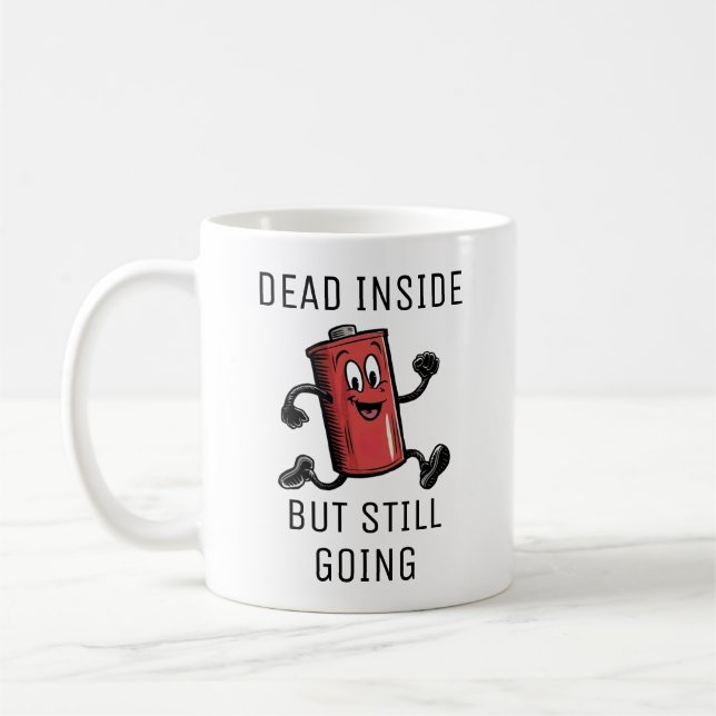 Funny Running Battery Kaffeetasse (Links)