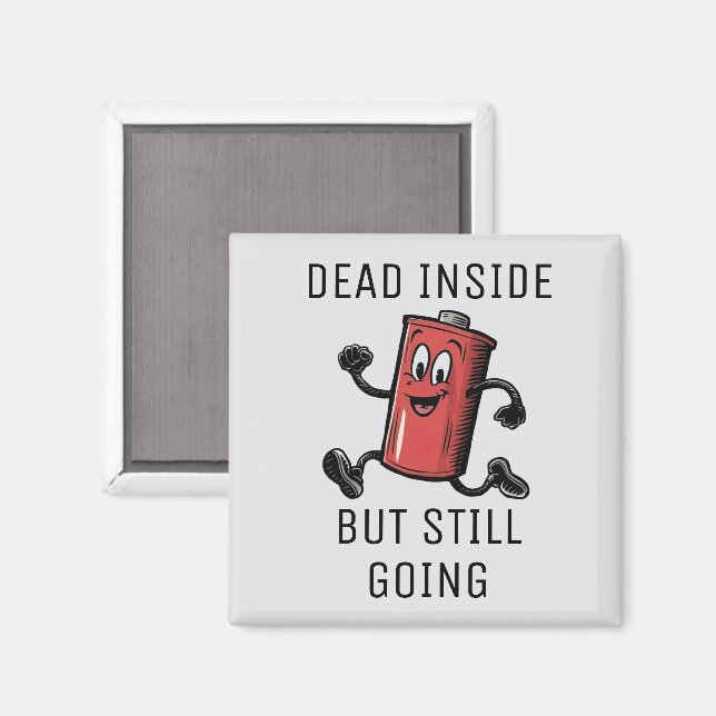 Funny Running Battery Magnet (Vorderseite/Rückseite)