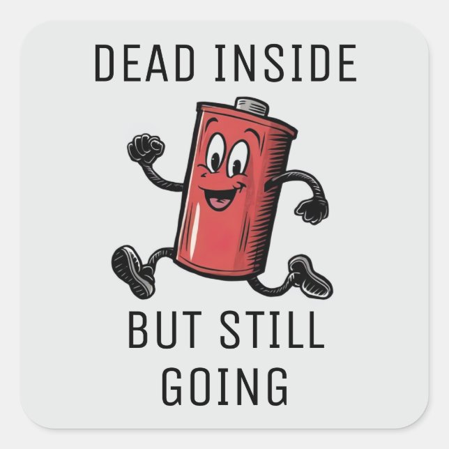 Funny Running Battery Sticker Set (Vorderseite)