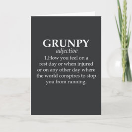 Funny Running Card Typografy Cross Country Runner Karte