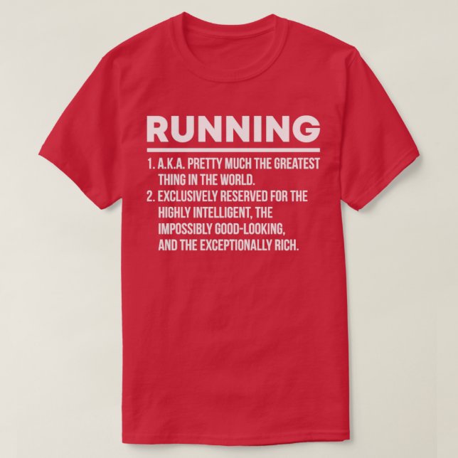 Funny Running Definition Marathon Runner Geschenke T-Shirt (Design vorne)