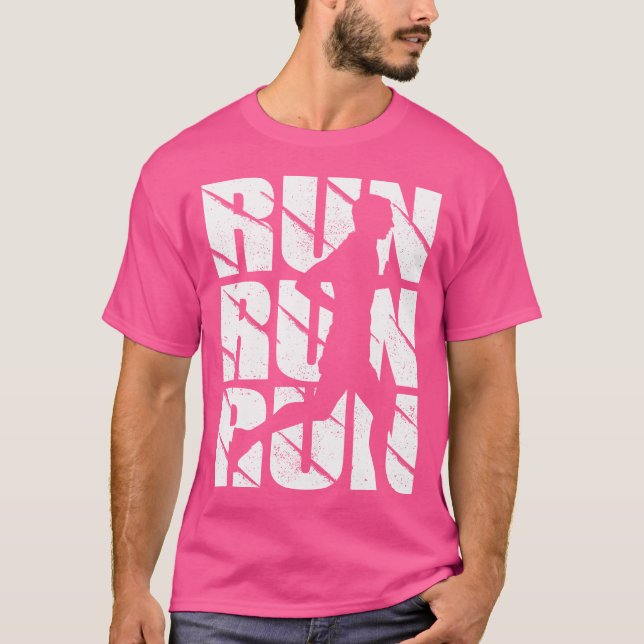 Funny Running For Men Boys Marathoner Runner Coach T-Shirt (Vorderseite)