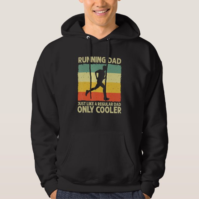 Funny Running for Men Vater Marathon Runner Coach  Hoodie (Vorderseite)