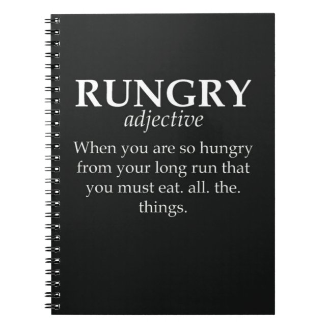 Funny Running Geschenke Runner Sprichwort Marathon Notizblock (Vorderseite)