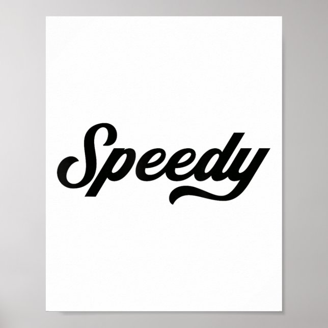 Funny Running Geschenke Speedy , Uni-Erwachsene, B Poster (Vorne)