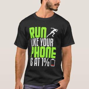 Funny Running Läufer wie Phone auf halbem Marathon T-Shirt