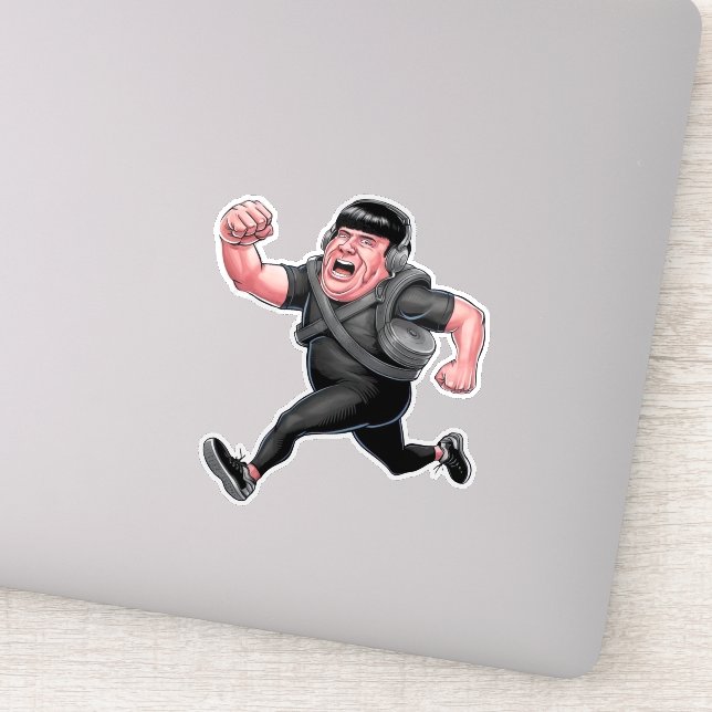 Funny Running Man Aufkleber (Detail)