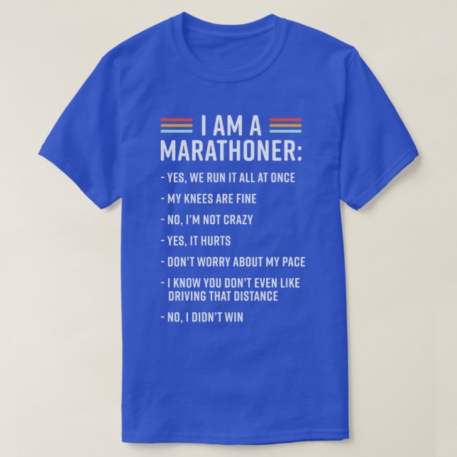 Funny Running Marathon Runner Coach Ich bin ein Ma T-Shirt (Design vorne)