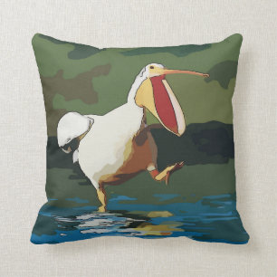 Funny Running Pelican Kissen
