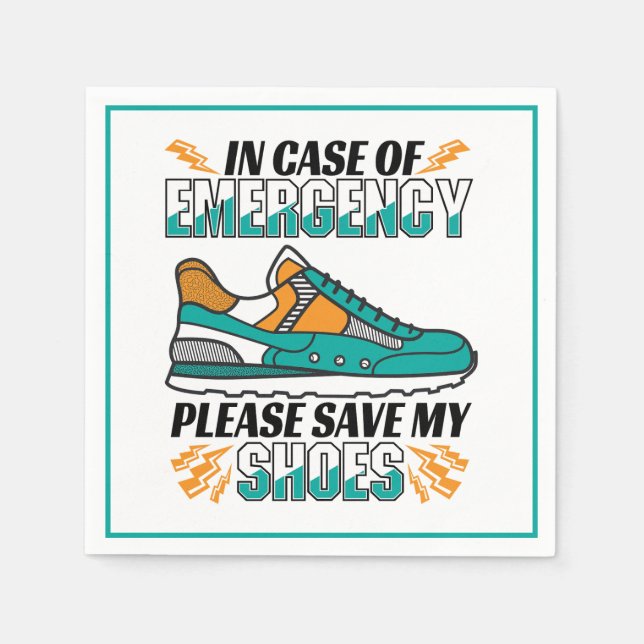 Funny Running Quote - Meine Schuhe Rett Serviette (Vorderseite)