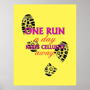Funny Running Quote - Motivierend Fitness Poster