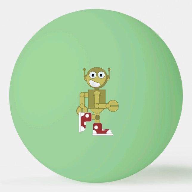 Funny Running Robot Tischtennisball (Vorderseite)