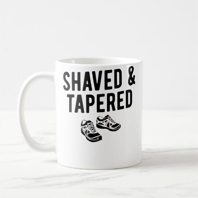 Funny Running Shaved Tapered Distance Runner Kaffeetasse (Links)