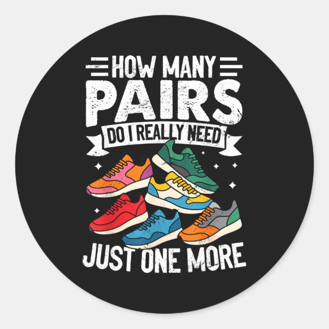 Funny Running Shirt For Men Women Runner Marathon  Runder Aufkleber (Vorderseite)