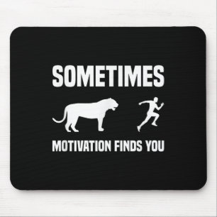 Funny Running Shirt Sport Runner Tiger Motivation Mousepad