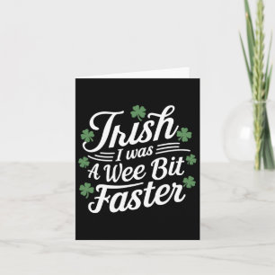 Funny Running St Patricks Day Irish Ich war ein We Karte