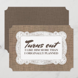 Funny Rustic Bridesmaid / Trauzeugin Vorschlag Einladung