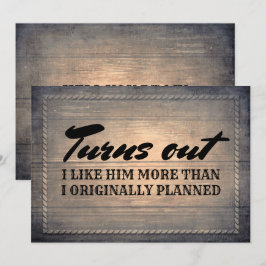 Funny Rustic Bridesmaid / Trauzeugin Vorschlag Einladung