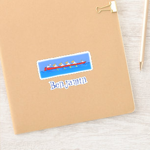 Funny Ruwing Crew pelicans Cartoon Illustration Aufkleber