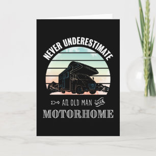 Funny RV Owner Gift - Mann mit Motorhome Karte