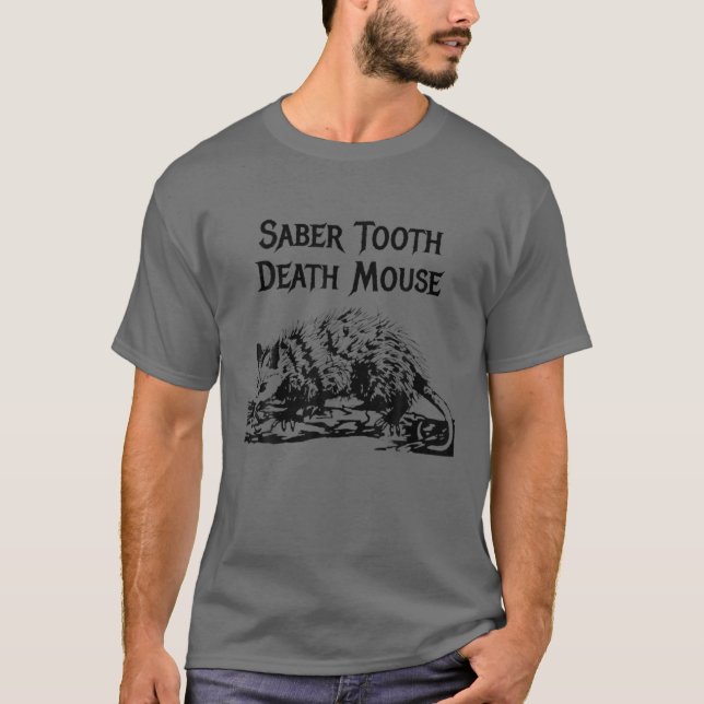 Funny Saber Tooth Toath Mouse Falscher Tiername St T-Shirt (Vorderseite)