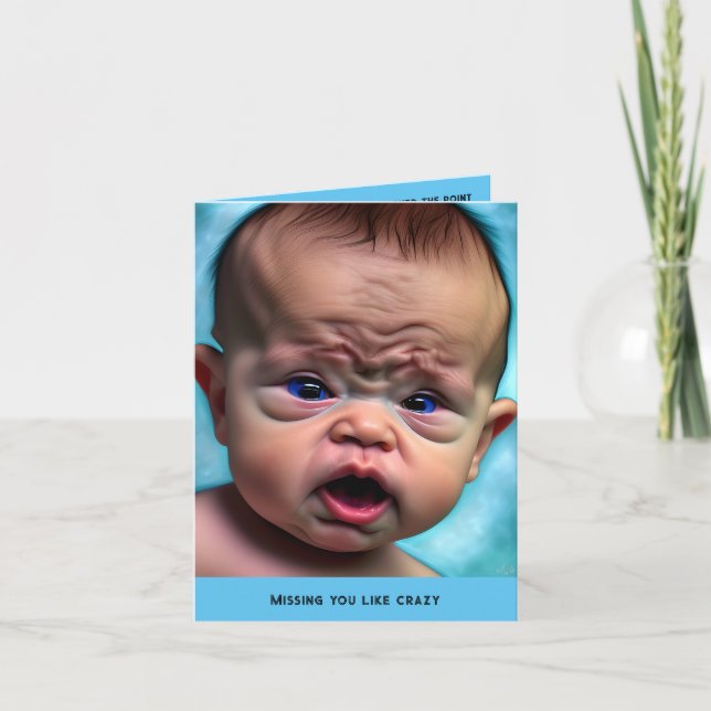 Funny Sad Miss Vermisst Freundschaftskarte Niedlic (Vorderseite)